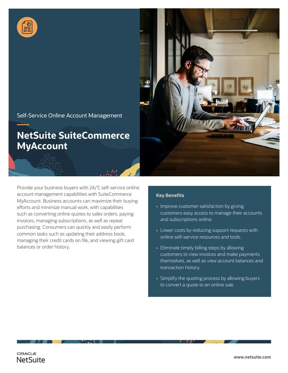 SuiteCommerce MyAccount datasheet cover