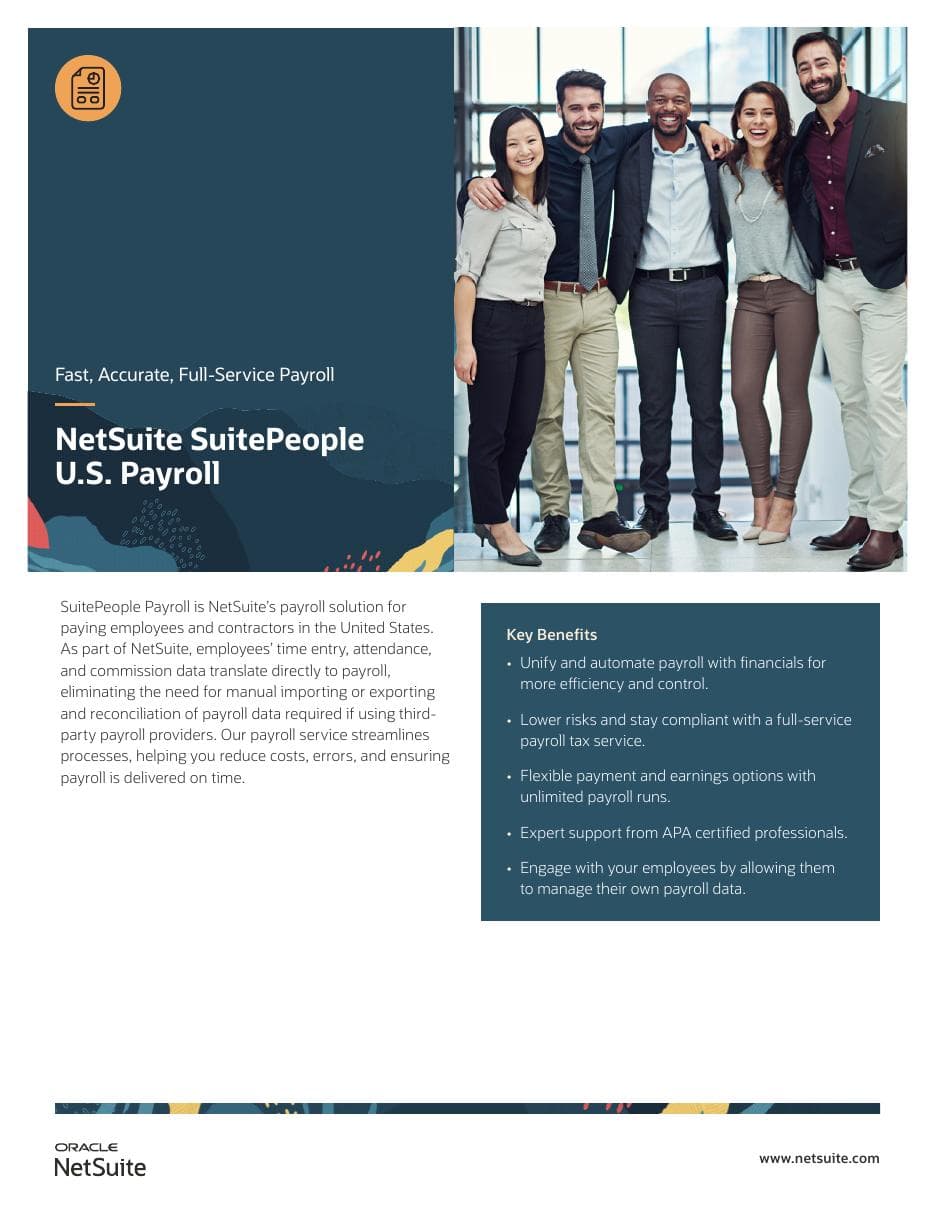 SuitePeople Payroll datasheet cover